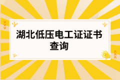 湖北低压电工证证书查询